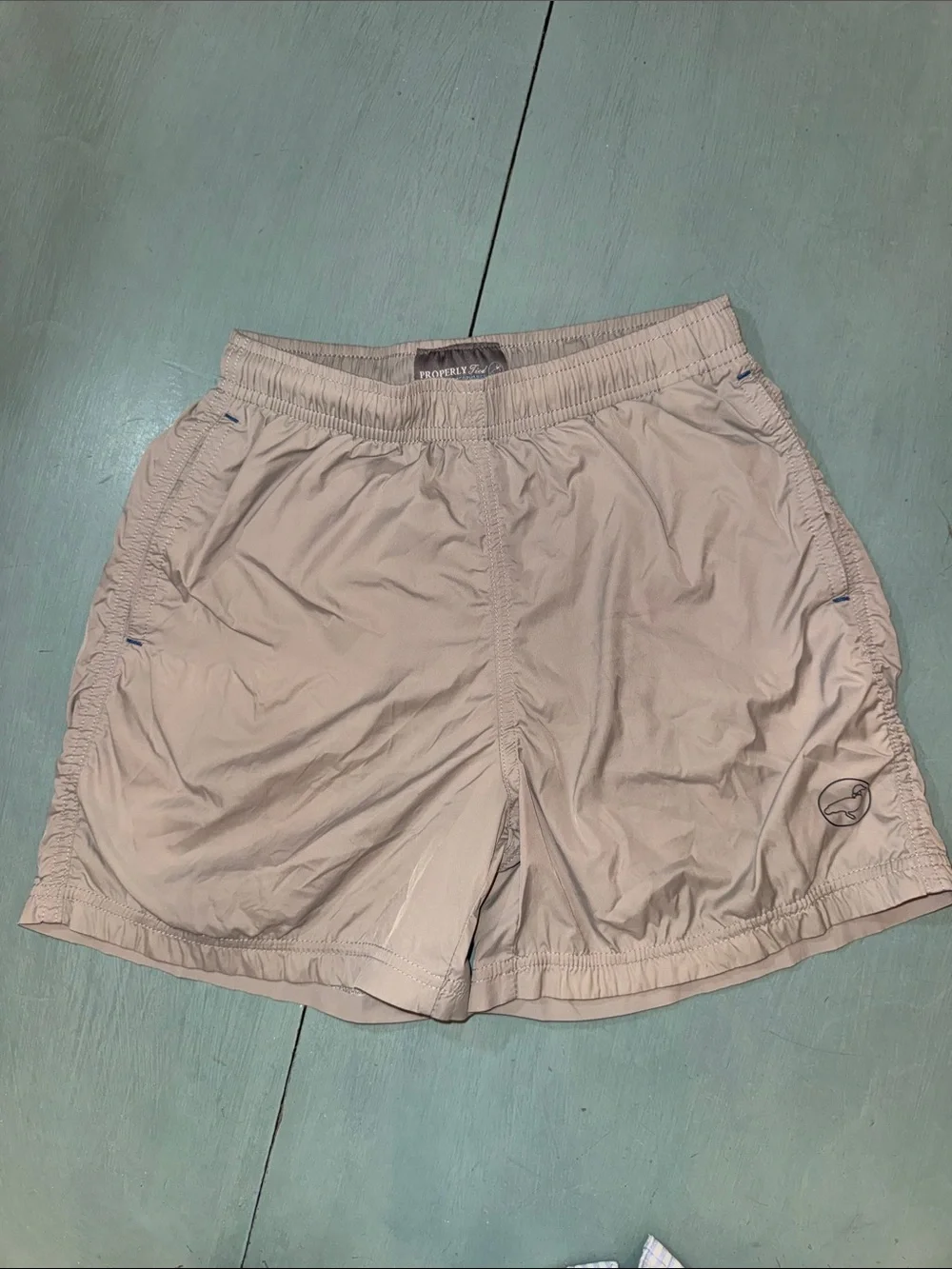 Women's Light Pink Athletic Shorts with Elastic Waistband - Unbranded